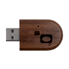 Geometric Design 08 Wood Oval Usb Flash Drive