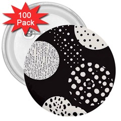 Geometric Design 09 3  Buttons (100 Pack) 