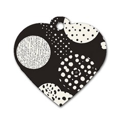 Geometric Design 09 Dog Tag Heart (one Side)