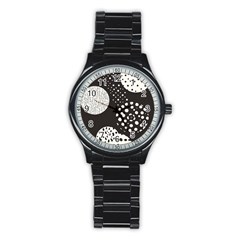 Geometric Design 09 Stainless Steel Round Watch