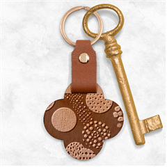 Geometric Design 09 Engraved Wood Key Chain by myclothy