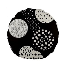 Geometric Design 09 Standard 15  Premium Flano Round Cushions