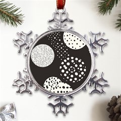 Geometric Design 09 Metal Large Snowflake Ornament