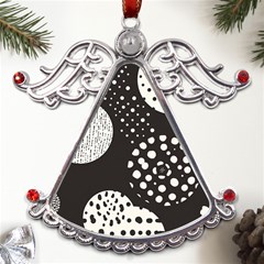 Geometric Design 09 Metal Angel With Crystal Ornament by myclothy