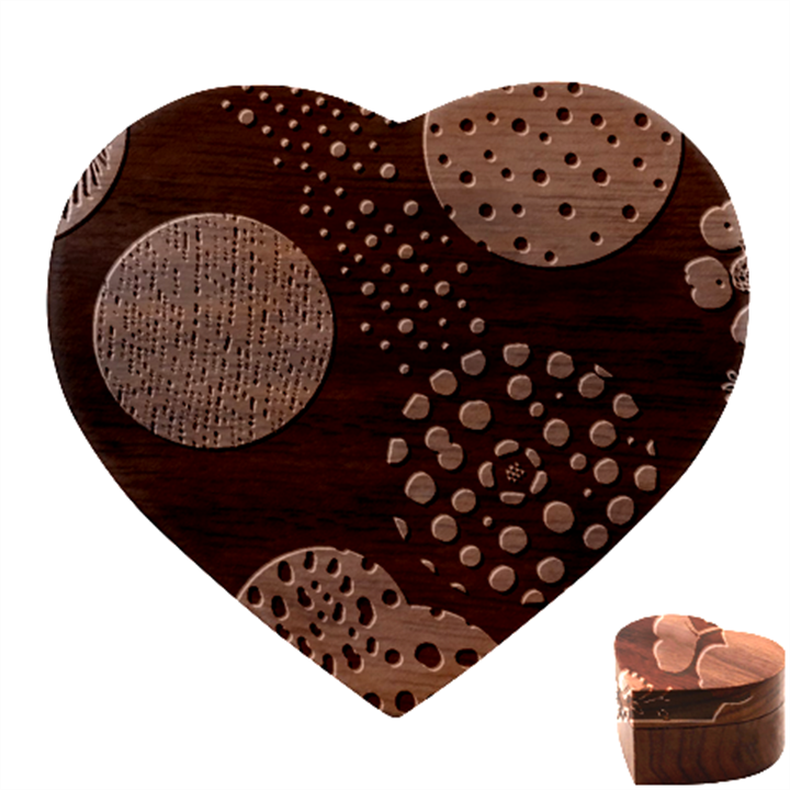 Geometric Design 09 Heart Wood Jewelry Box