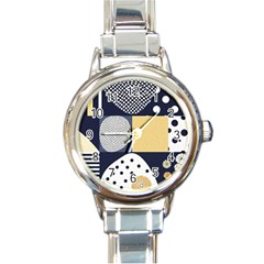 Geometric Design 10 Round Italian Charm Watch by myclothy