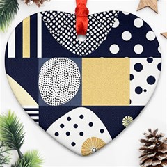 Geometric Design 10 Ornament (heart) by myclothy