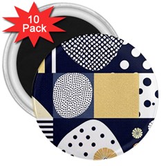 Geometric Design 10 3  Magnets (10 Pack) 