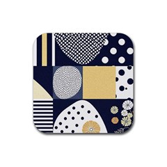 Geometric Design 10 Rubber Coaster (square)