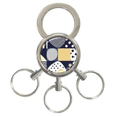 Geometric Design 10 3-ring Key Chain