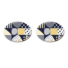 Geometric Design 10 Cufflinks (oval)