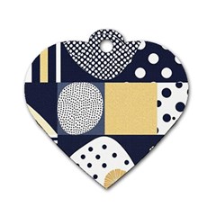 Geometric Design 10 Dog Tag Heart (two Sides)