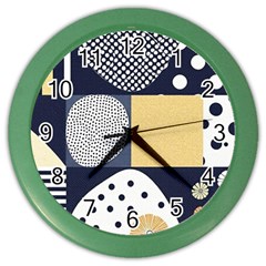 Geometric Design 10 Color Wall Clock