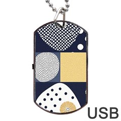 Geometric Design 10 Dog Tag Usb Flash (two Sides)