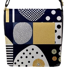 Geometric Design 10 Flap Closure Messenger Bag (s)