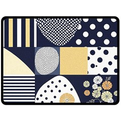 Geometric Design 10 Two Sides Fleece Blanket (large) by myclothy