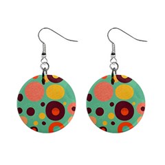 Geometric Design 11 Mini Button Earrings