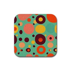 Geometric Design 11 Rubber Coaster (square)