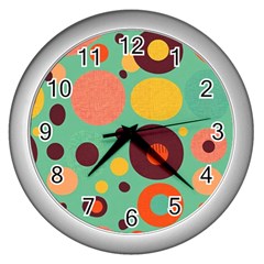 Geometric Design 11 Wall Clock (silver)