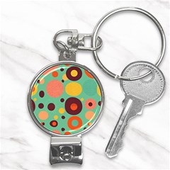 Geometric Design 11 Nail Clippers Key Chain