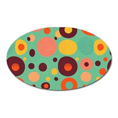 Geometric Design 11 Oval Magnet