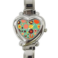 Geometric Design 11 Heart Italian Charm Watch