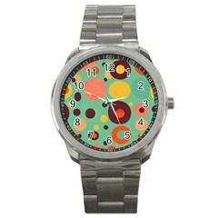 Geometric Design 11 Sport Metal Watch