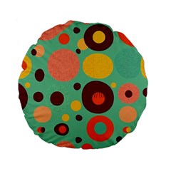 Geometric Design 11 Standard 15  Premium Flano Round Cushions