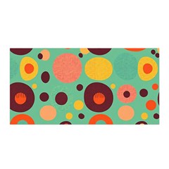 Geometric Design 11 Satin Wrap 35  X 70 