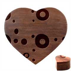 Geometric Design 11 Heart Wood Jewelry Box by myclothy