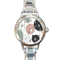 Geometric Design 12 Round Italian Charm Watch