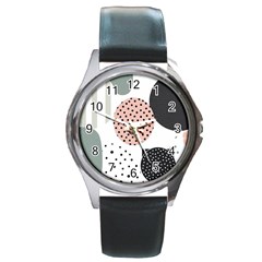 Geometric Design 12 Round Metal Watch