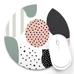 Geometric Design 12 Round Mousepad