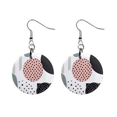 Geometric Design 12 Mini Button Earrings