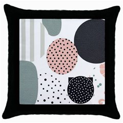 Geometric Design 12 Throw Pillow Case (black) by myclothy