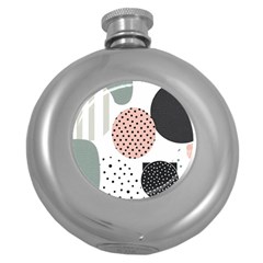 Geometric Design 12 Round Hip Flask (5 Oz)