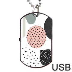 Geometric Design 12 Dog Tag Usb Flash (one Side)