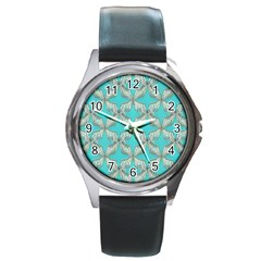 Geometric Design 13 Round Metal Watch by myclothy