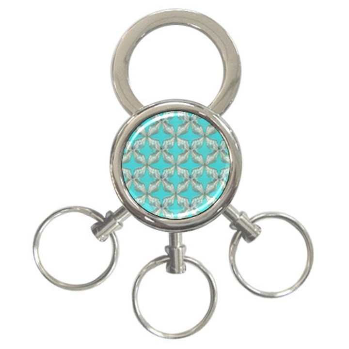 Geometric Design 13 3-Ring Key Chain