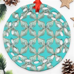 Geometric Design 13 Round Filigree Ornament (two Sides)