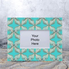 Geometric Design 13 White Tabletop Photo Frame 4 x6 