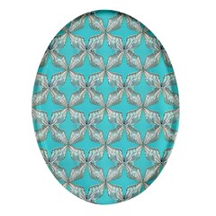 Geometric Design 13 Oval Glass Fridge Magnet (4 Pack)