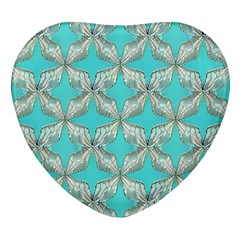 Geometric Design 13 Heart Glass Fridge Magnet (4 Pack)