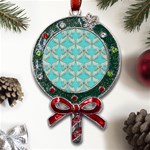 Geometric Design 13 Metal X Mas Lollipop with Crystal Ornament Front