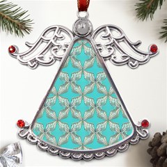 Geometric Design 13 Metal Angel With Crystal Ornament