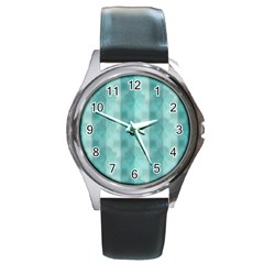 Geometric Design 14 Round Metal Watch