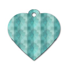 Geometric Design 14 Dog Tag Heart (one Side)