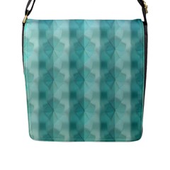 Geometric Design 14 Flap Closure Messenger Bag (l)