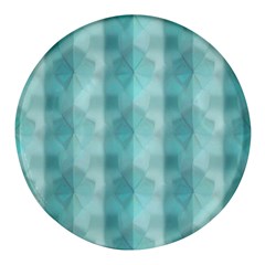 Geometric Design 14 Round Glass Fridge Magnet (4 Pack)