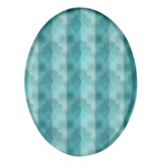 Geometric Design 14 Oval Glass Fridge Magnet (4 Pack)